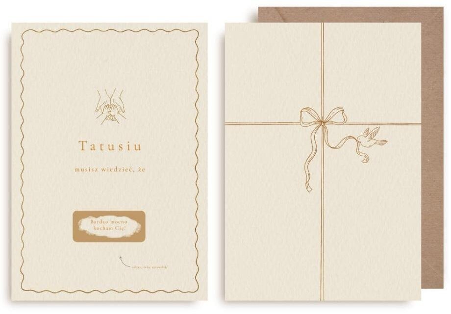 Kartka zdrapka - Tatusiu, kocham Cię