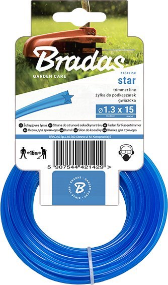 Bradas Żyłka TRIMMER, gwiazda, karta