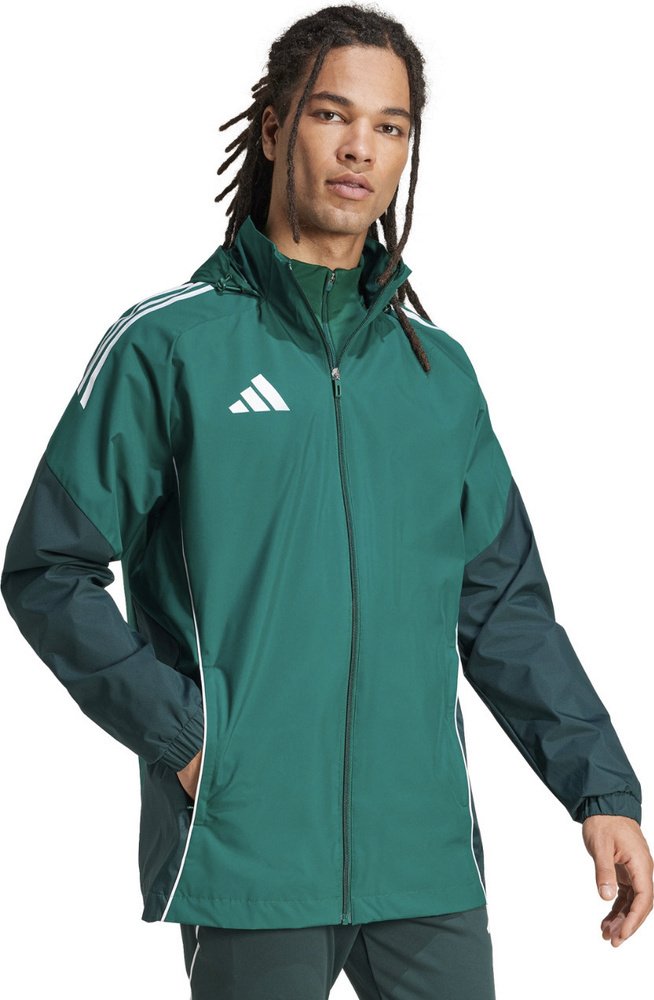 Kurtka męska Adidas Kurtka męska Tiro 25 Competition All-Weather zielona JI8936 S