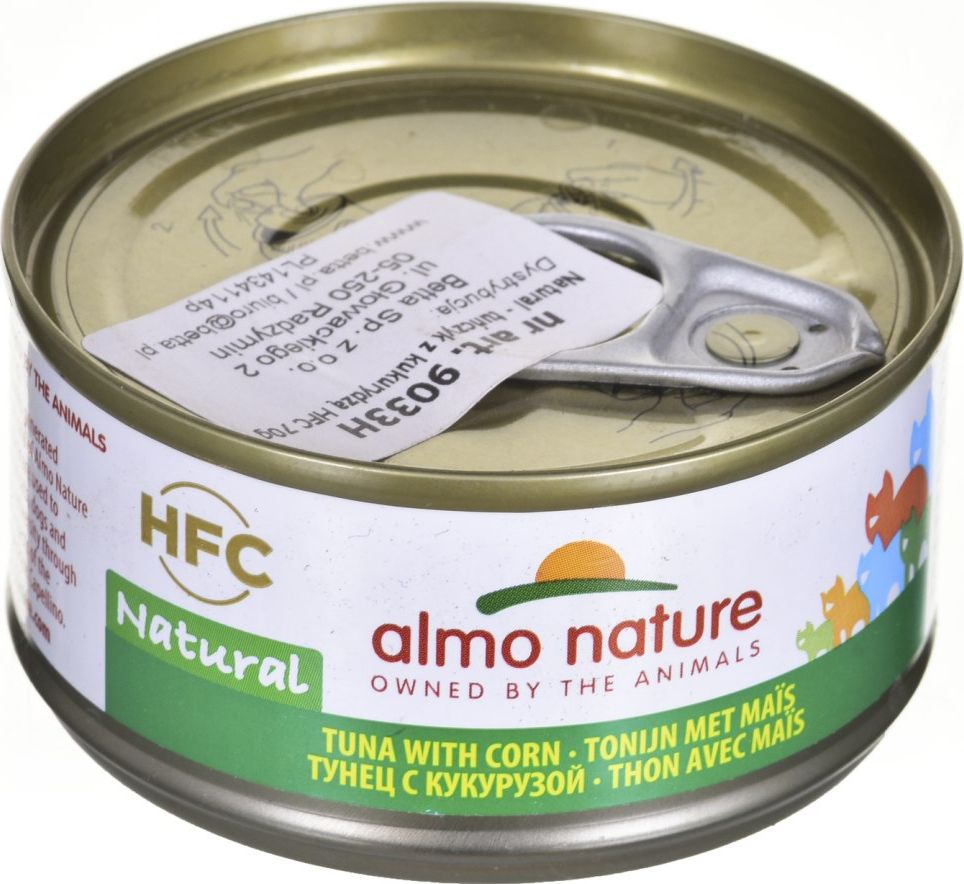 Almo Nature ALMO NATURE Tuńczyk z kukurydzą - puszka 70g