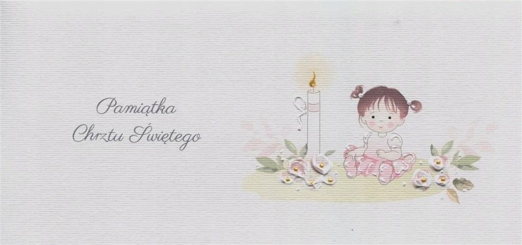 MAK Karnet Chrzest DL C23 - Dziecko dziewczynka