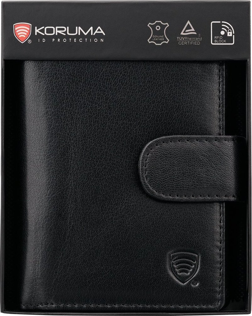 KORUMA Czarny portfel antyRFID - KORUMA (SM-904GBL) Uniwersalny