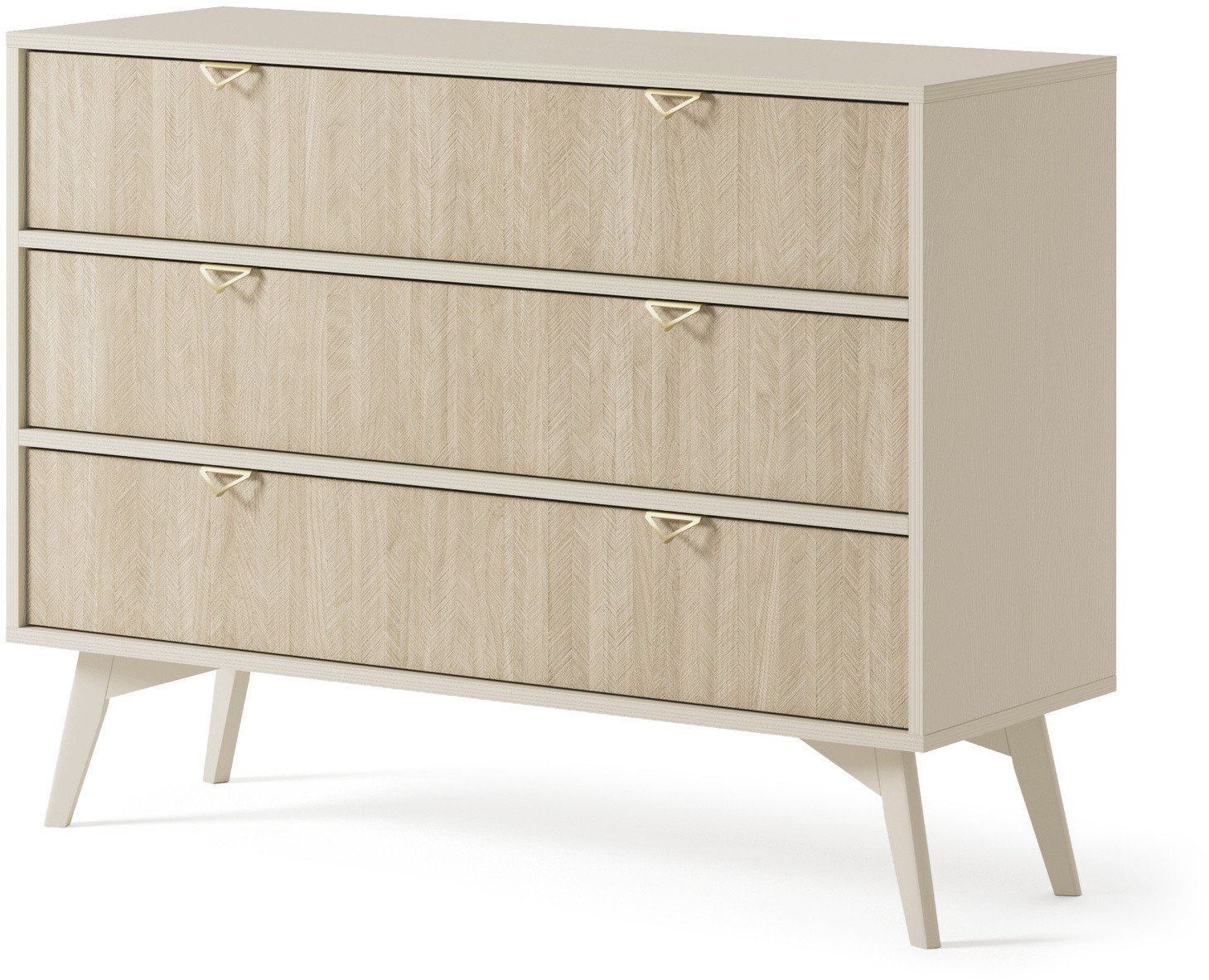 Komoda Silva KSZ-106 w kolorze Piaskowy Beż + Jodełka Scandi