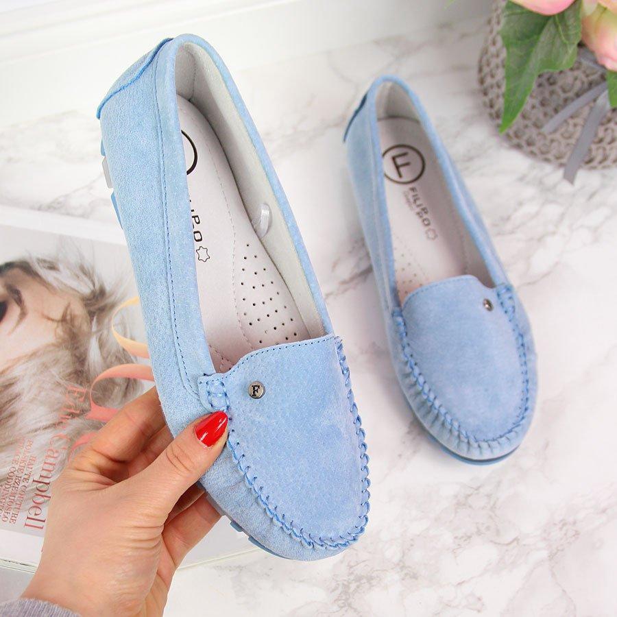 Filippo Mokasyny skórzane damskie niebieskie Filippo 38