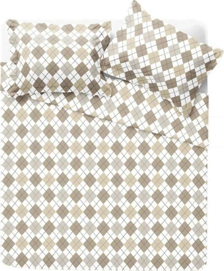 Florentyna Pościel Flanela wz. Diamante Gris 200x220NP 3 części