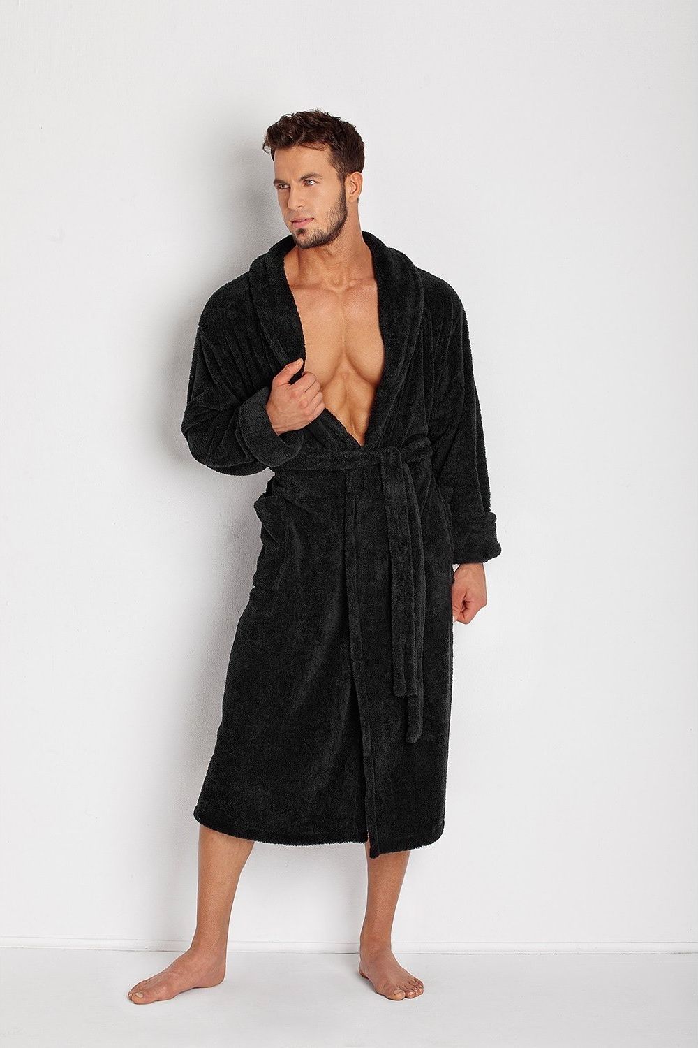 Dkaren Szlafrok David 130 Czarny - L