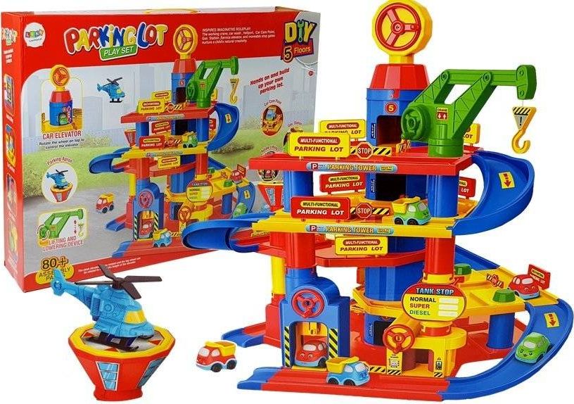 Lean Sport Parking samochodowy 5 poziomowy zjeżdżalnia 85el. (7147)