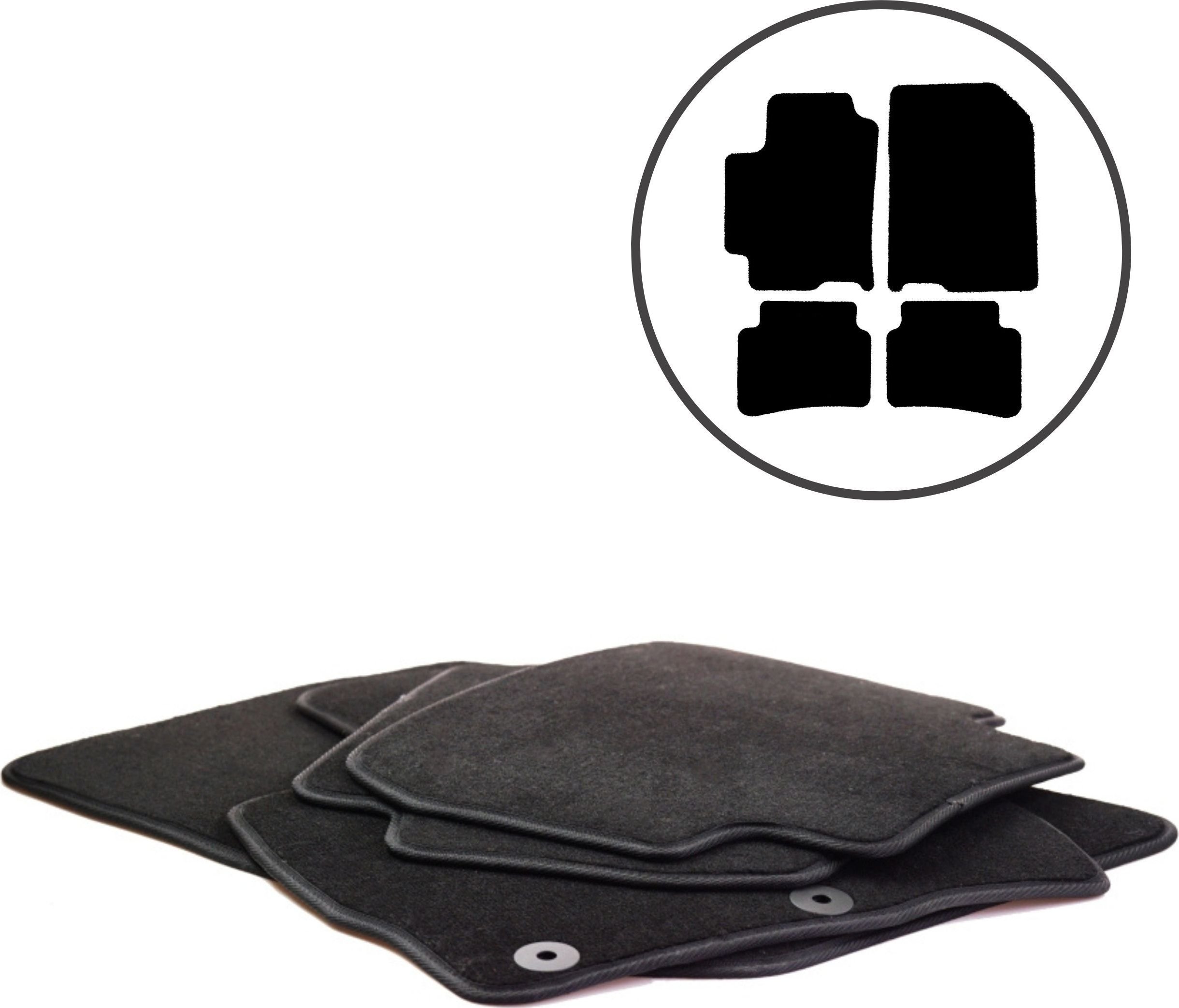 Dikel Dywaniki samochodowe welurowe 4szt. KIA Rio IV