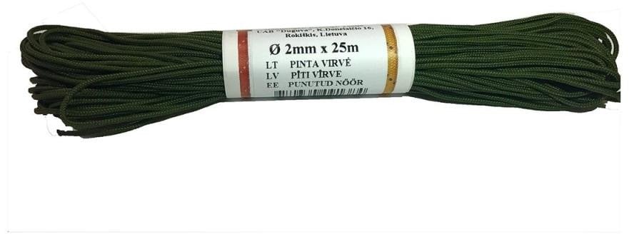 BRAIDED POLYAMIDE ROPE KHAKI 2MM/25M