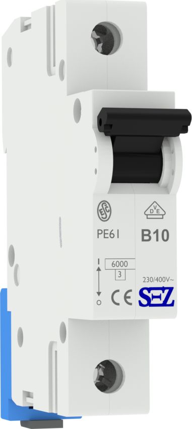 SEZ Krompachy B10A 1P 6kA Wyłącznik nadprądowy bezpiecznik Typ S eska PE61 SEZ 7127