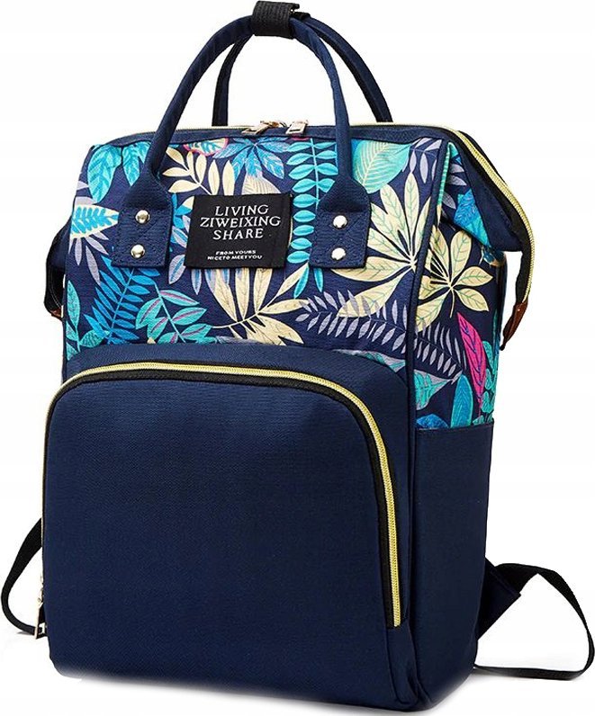 TORBA DO WÓZKA 3w1 Z WZORAMI LIŚCI SC-1100