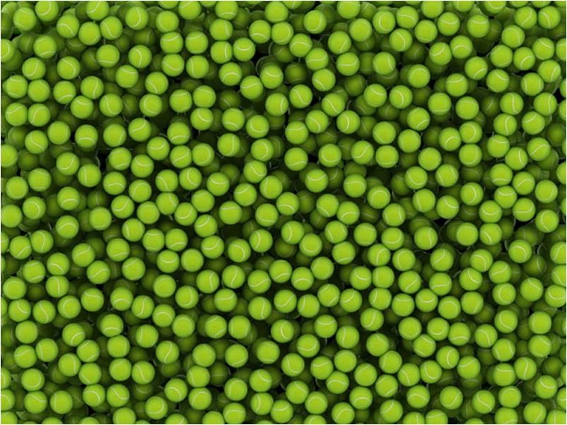 DecoNest Fototapeta - Piłki do tenisa (tło) - 200X154