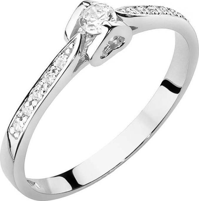 Best Diamonds złoty pierścionek z brylantem 0.15ct 12