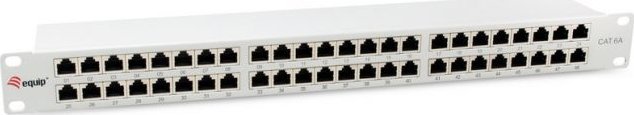 Equip Equip Patchpanel 48x RJ45 Cat6A 19" FTP 1HE Premium hellgrau