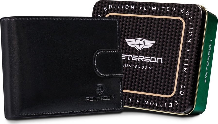 Peterson SKÓRZANY PORTFEL MĘSKI Z ETUI NA KARTY PETERSON