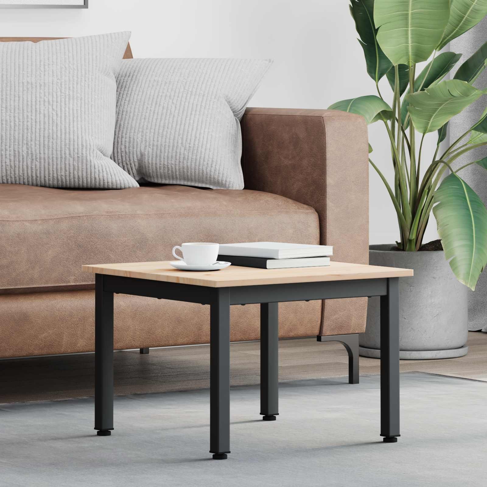 vidaXL Stolik kawowy 50 x 50 x 36 cm Lekkie drewno sosnowe