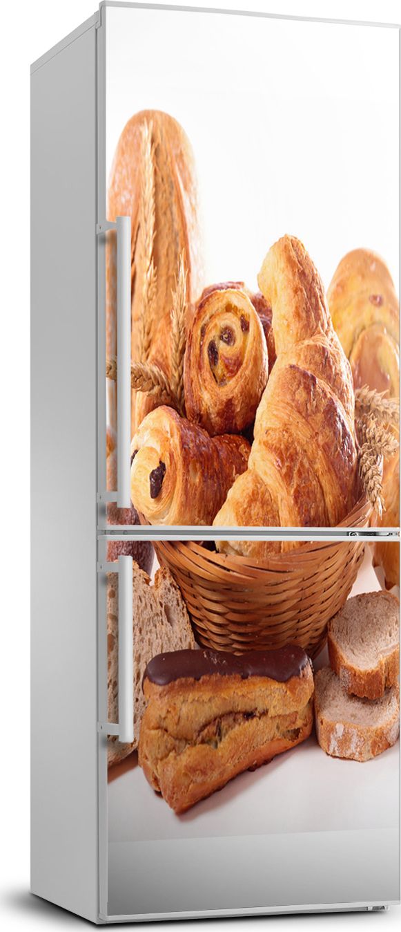 Tulup Naklejka samoprzylepna na lodówkę 70x190 cm Pieczywo w koszu