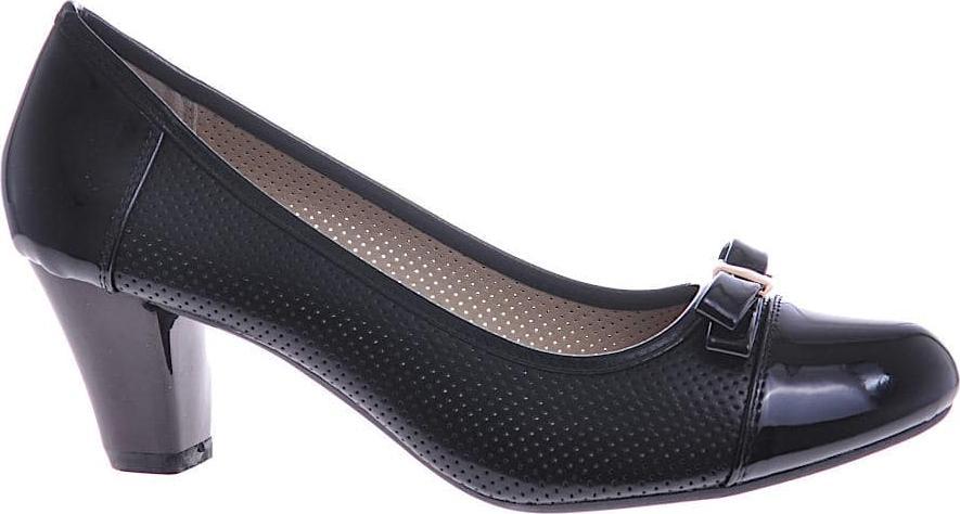 Ażurowe czółenka wiosenne Czarne /G12-3 10359 S310/ 40