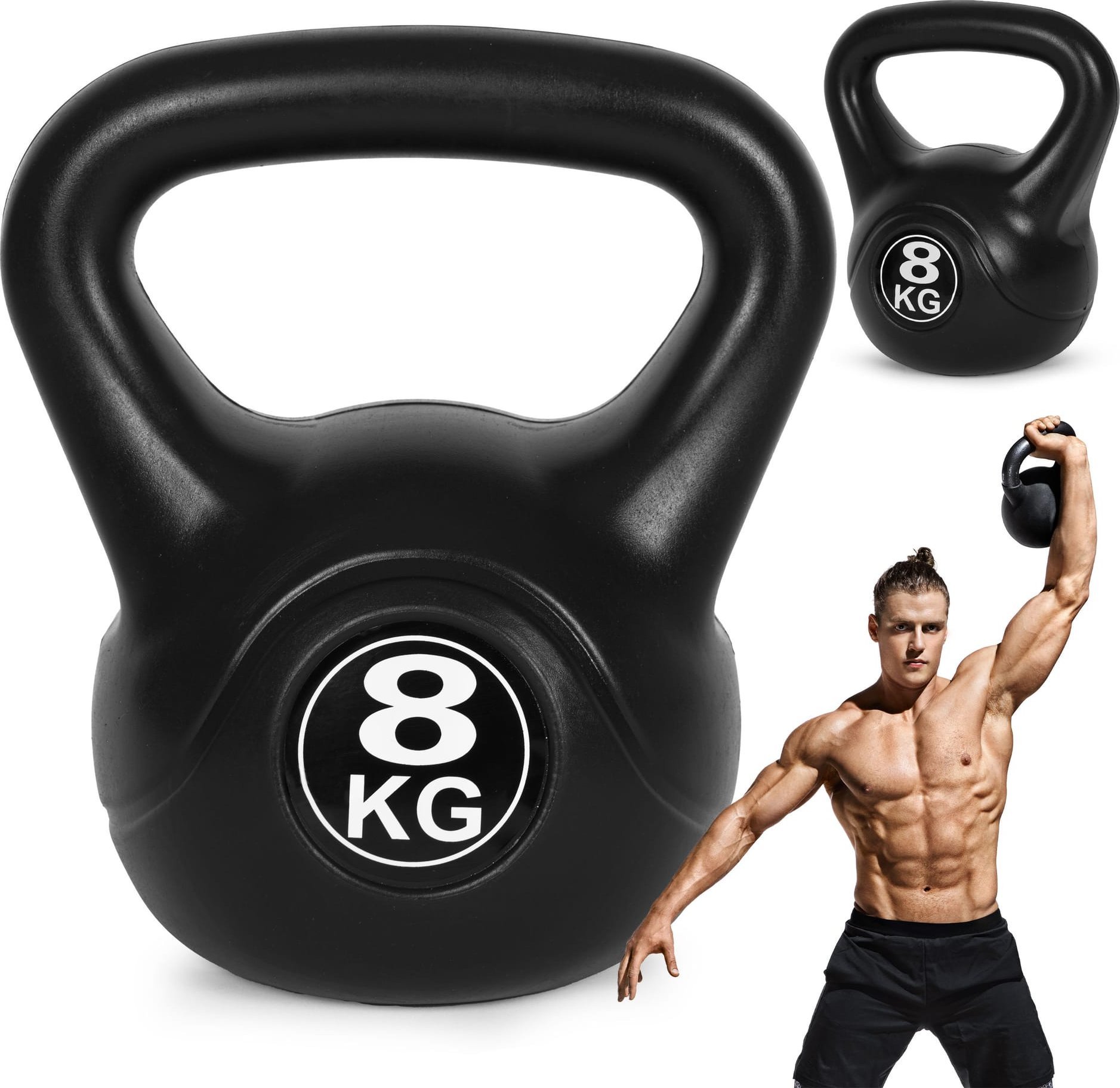 Kettlebell kettle 8 kg do ćwiczeń hantla kula odważnik obciążenie ciężar fitness ModernHome