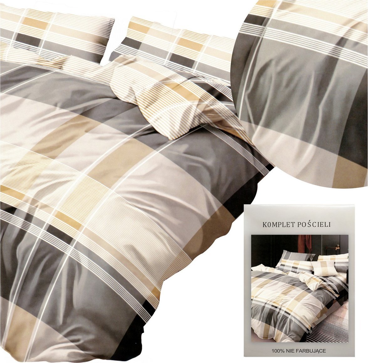 LOZKOHOLICY.PL Sp.z o.o. Sp. K. Pościel 160 x 200 3cz Mikrowłókno HXDD-1582