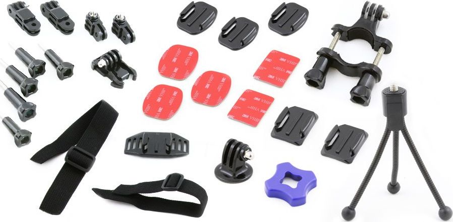 Xrec Zestaw montażowy 29w1 Uchwyt do GoPro HERO 1/2/3/3+/4 + adapter statywowy