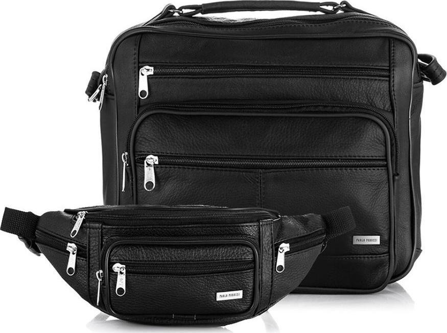 Paolo Peruzzi Zestaw torba i nerka Paolo Peruzzi czarny ZUP-30: