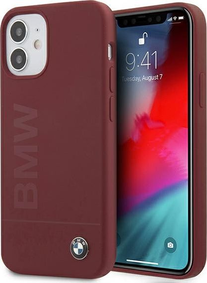 BMW Etui BMW BMHCP12SSLBLRE iPhone 12 mini 5,4" czerwony/red hardcase Silicone Signature Logo