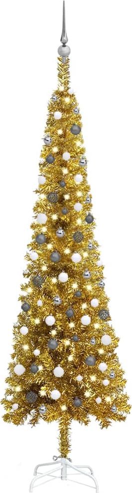 vidaXL Choinka sztuczna na stojaku Złota