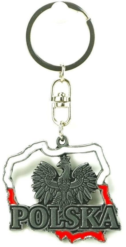 Brelok metalowy kontur Polski wersja 2 6cm