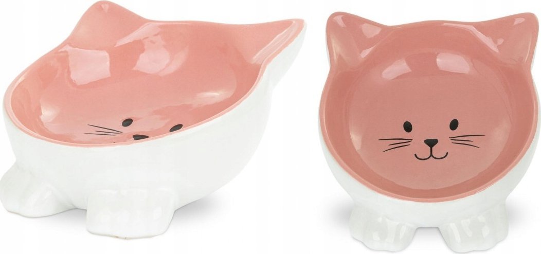 Barry King BARRY KING MISKA CERAMICZNA DLA KOTA NA NÓŻKACH 11,5cm RÓŻOWA