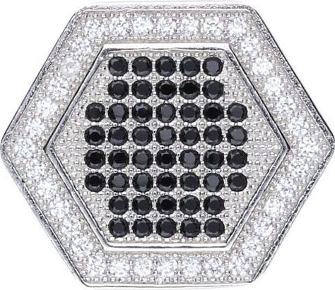 Lovrin Srebrna zawieszka 925 z czarnymi cyrkoniami 2,37g