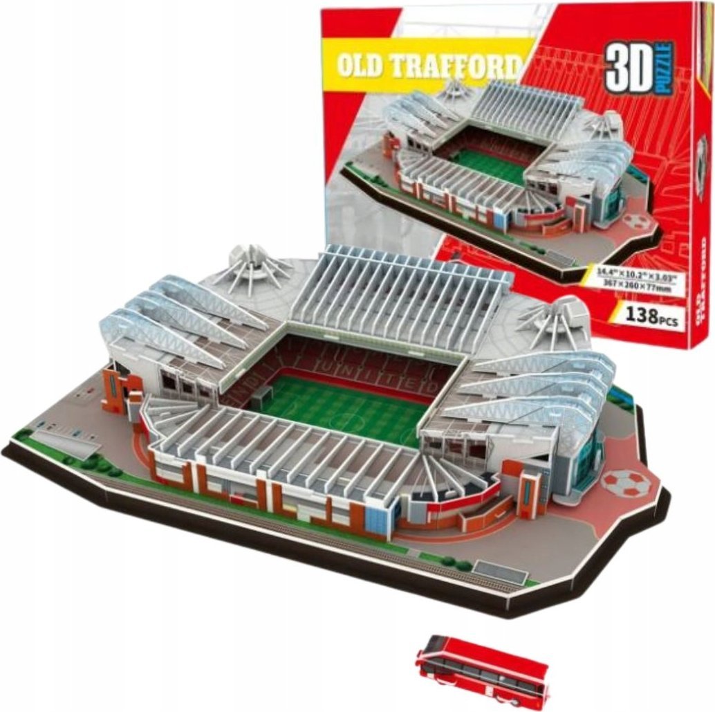 Skibi Puzzle 3D Stadion Piłkarski Manchester United Old Trafford Duży 138El.