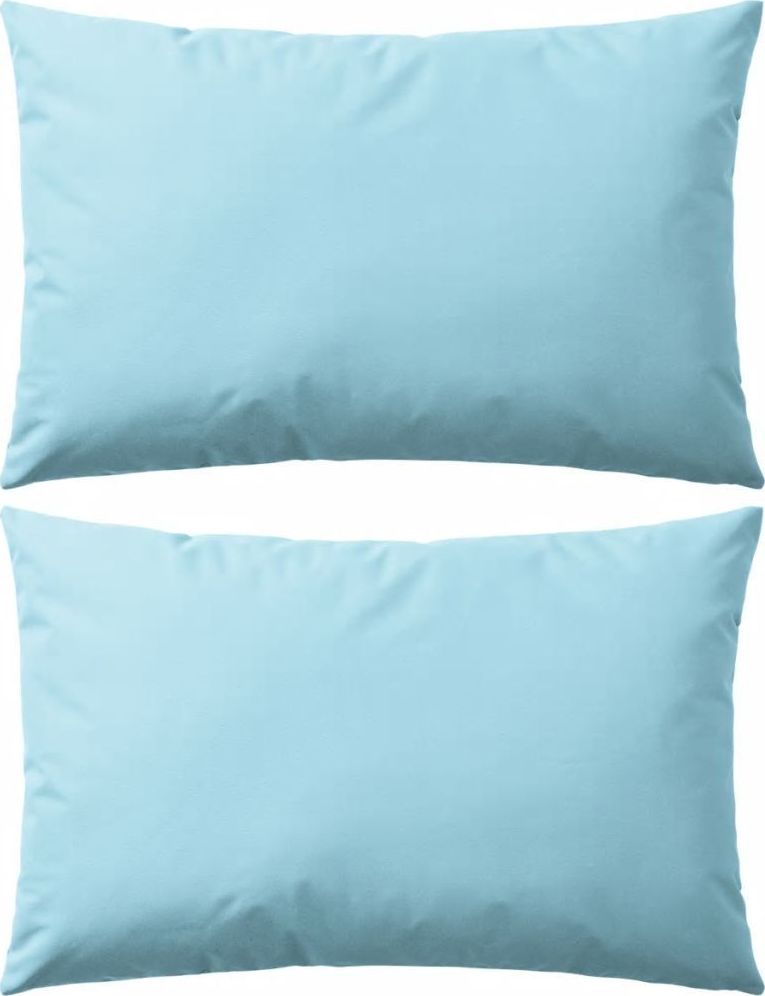 vidaXL Poduszki na zewnątrz, 2 sztuki, 60x40 cm, kolor błękitny