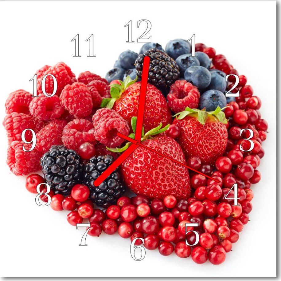 Tulup Zegar szklany ścienny Cichy Owoc Owoc 30x30 69714094