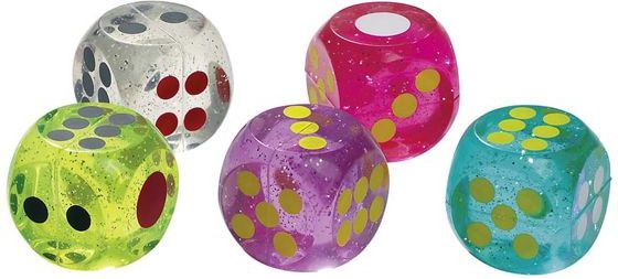 Goki Kauczukowa kostka do gry, 5 wzorów (16040)