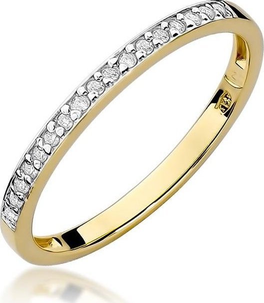 Best Diamonds złoty pierścionek z brylantem 0.09ct 14