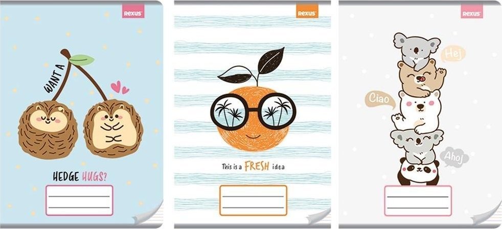 Zeszyt A4/32K kolorowe trzy linie Girl (10szt)