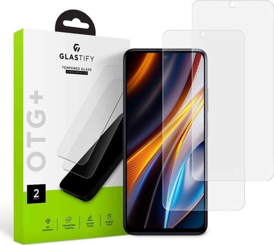 Glastify SZKŁO HARTOWANE GLASTIFY OTG+ 2-PACK XIAOMI POCO X4 GT CLEAR