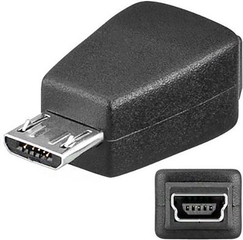 Adapter USB PremiumCord microUSB - miniUSB Czarny (kur-11)