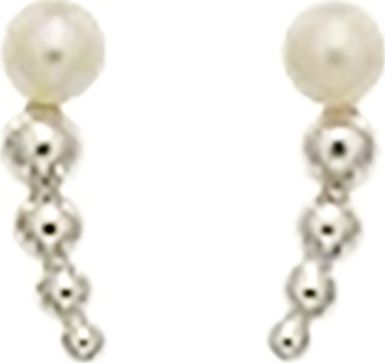 Srebro i Kamienie Srebrne kolczyki z perełką