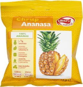 Crispy Natural Ananas chips 15g CRISPY