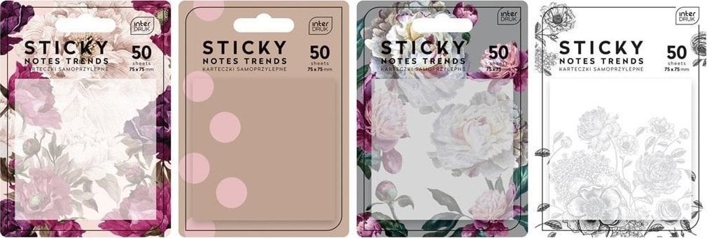 Karteczki samoprzylepne 75x75mm 50K Trends mix