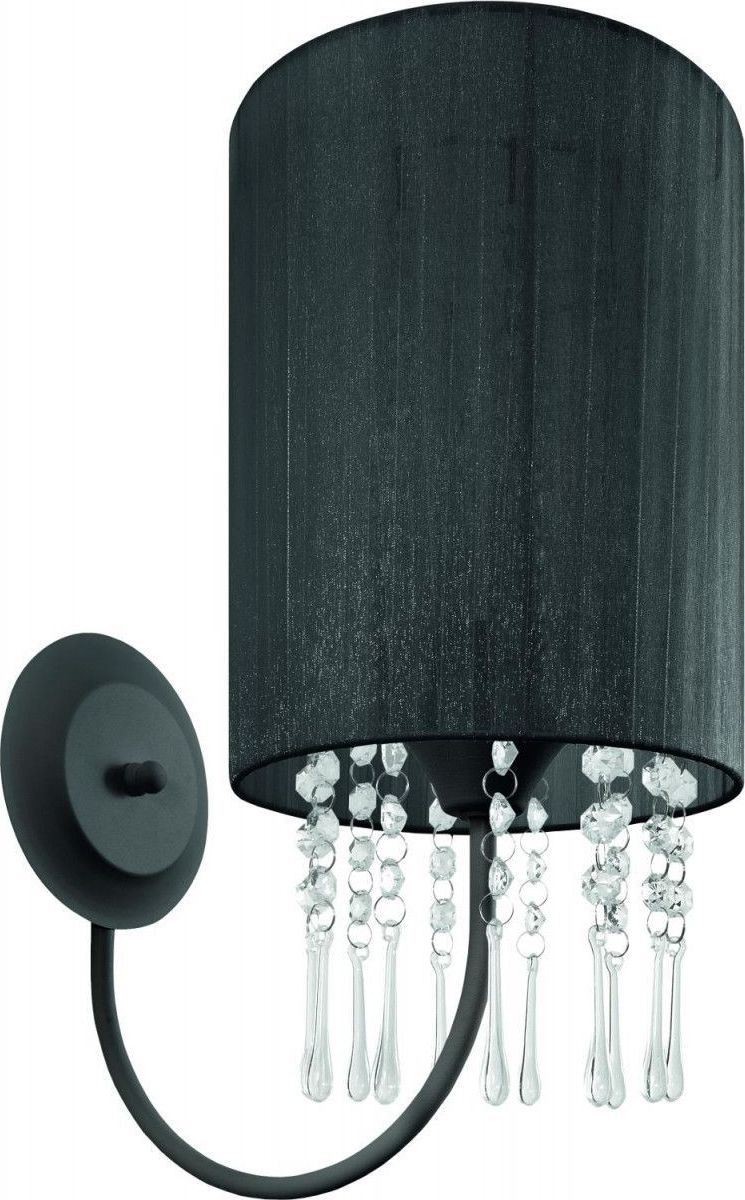 Kinkiet Lumes Kinkiet z kryształkami E014-Wenez - czarny