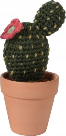 Kaemingk Kaktus w doniczce urocza dekoracja z dzianiny 18x9x8 cm