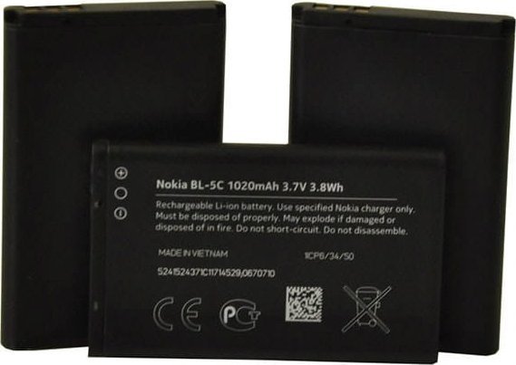 Bateria Huawei Bateria NOKIA BL-5C Black 107 130 220 230 1020mAh
