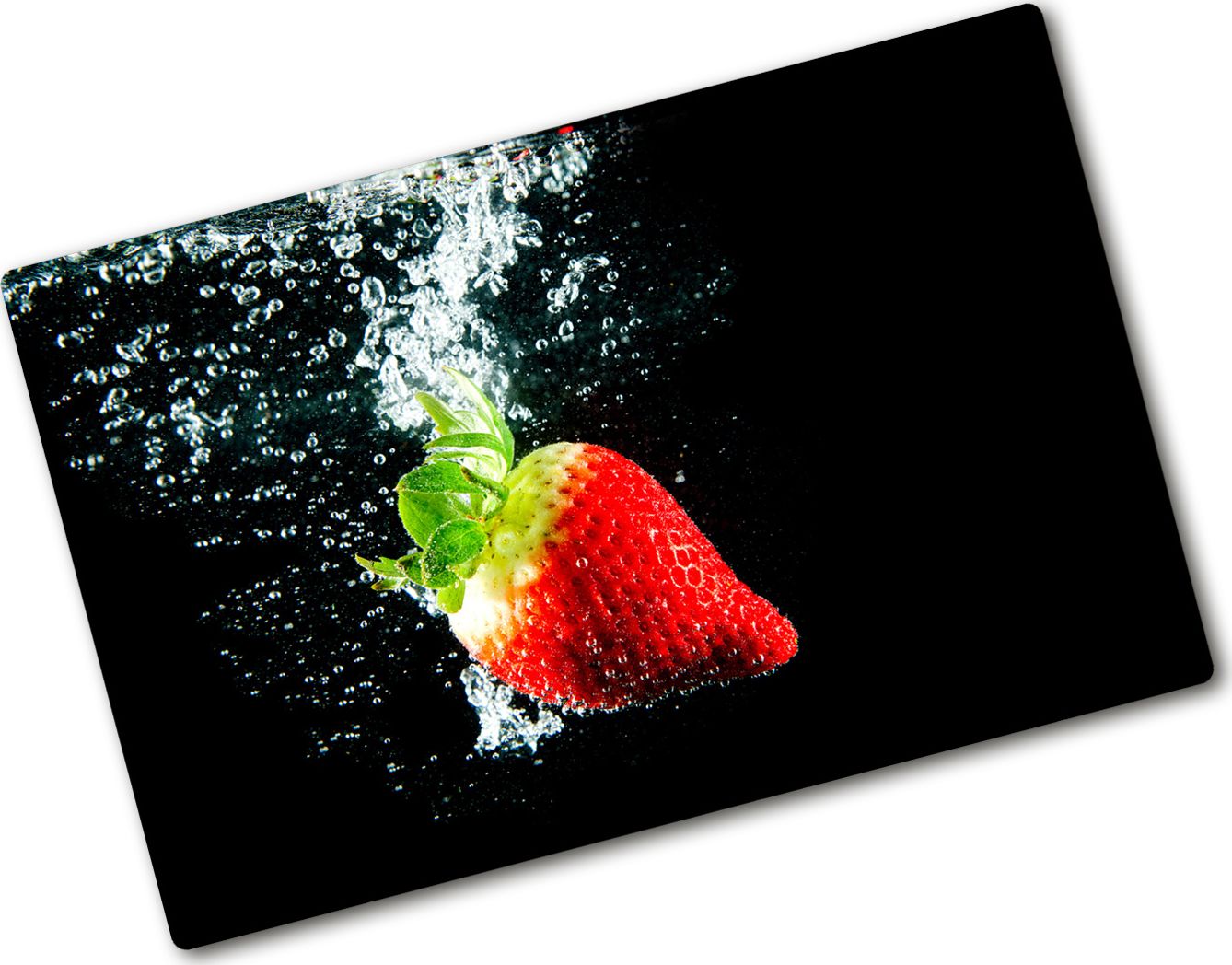 Deska do krojenia Tulup szklana Truskawka pod wodą 4 80x52cm