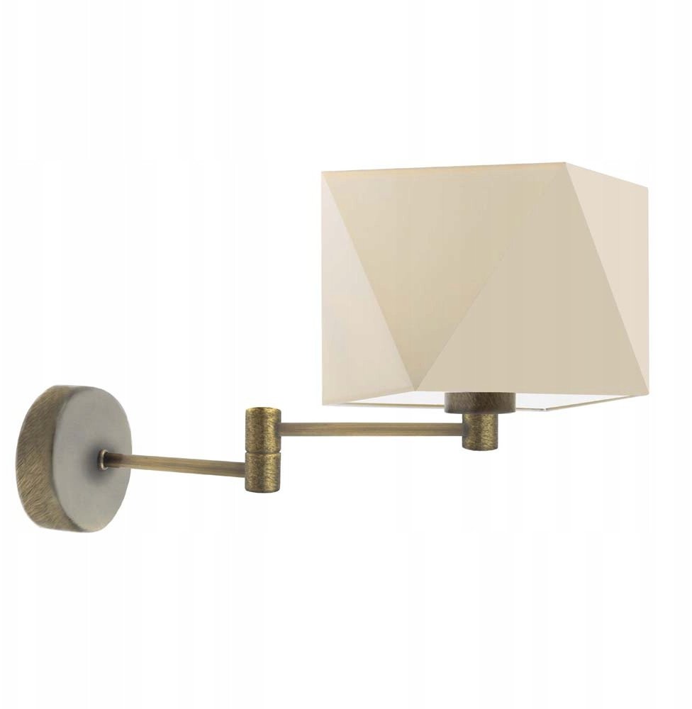 Kinkiet ścienny z regulowanym ramieniem do czytania HANOI z tkaninowym abażurem