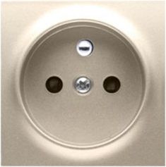 Kontakt-Simon Pokrywa gniazda pojedynczego z przesłonami złoty (DGZ1ZP/44)