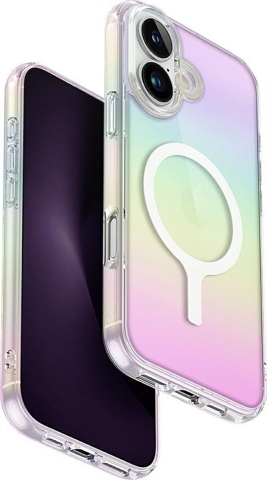 Case UNIQ Iridescia for iPhone 16 Magclick Charging holographic