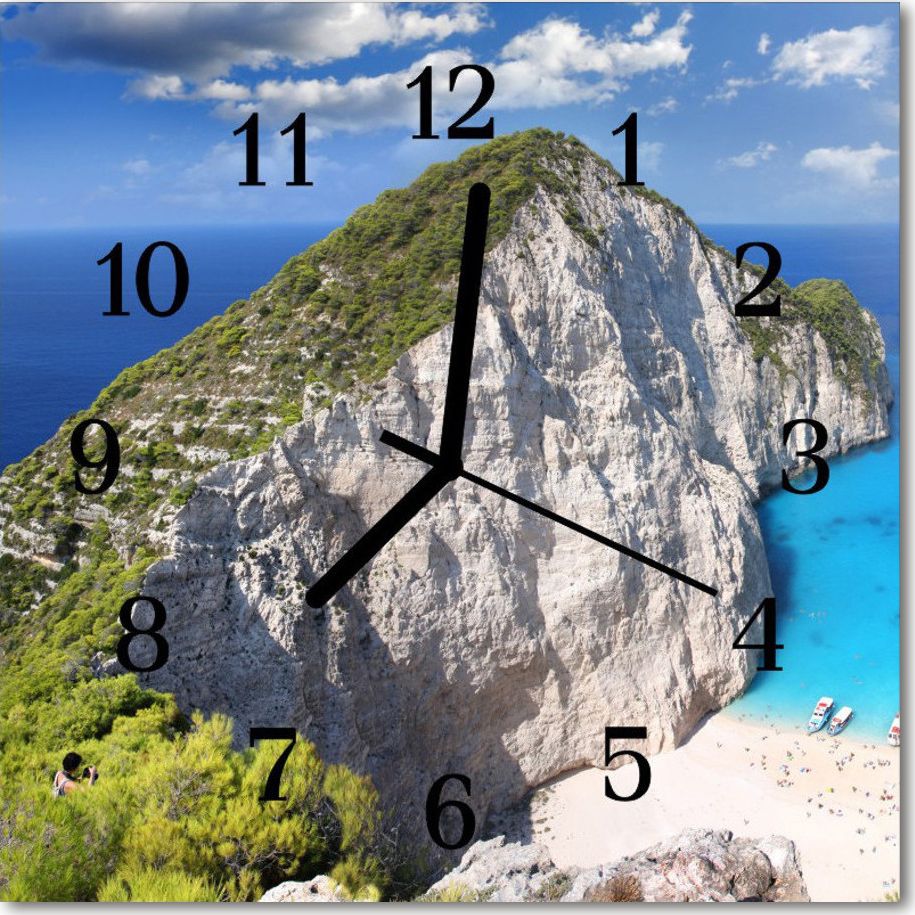 Tulup Zegar szklany ścienny Cichy Klif Krajobraz 30x30 38237204